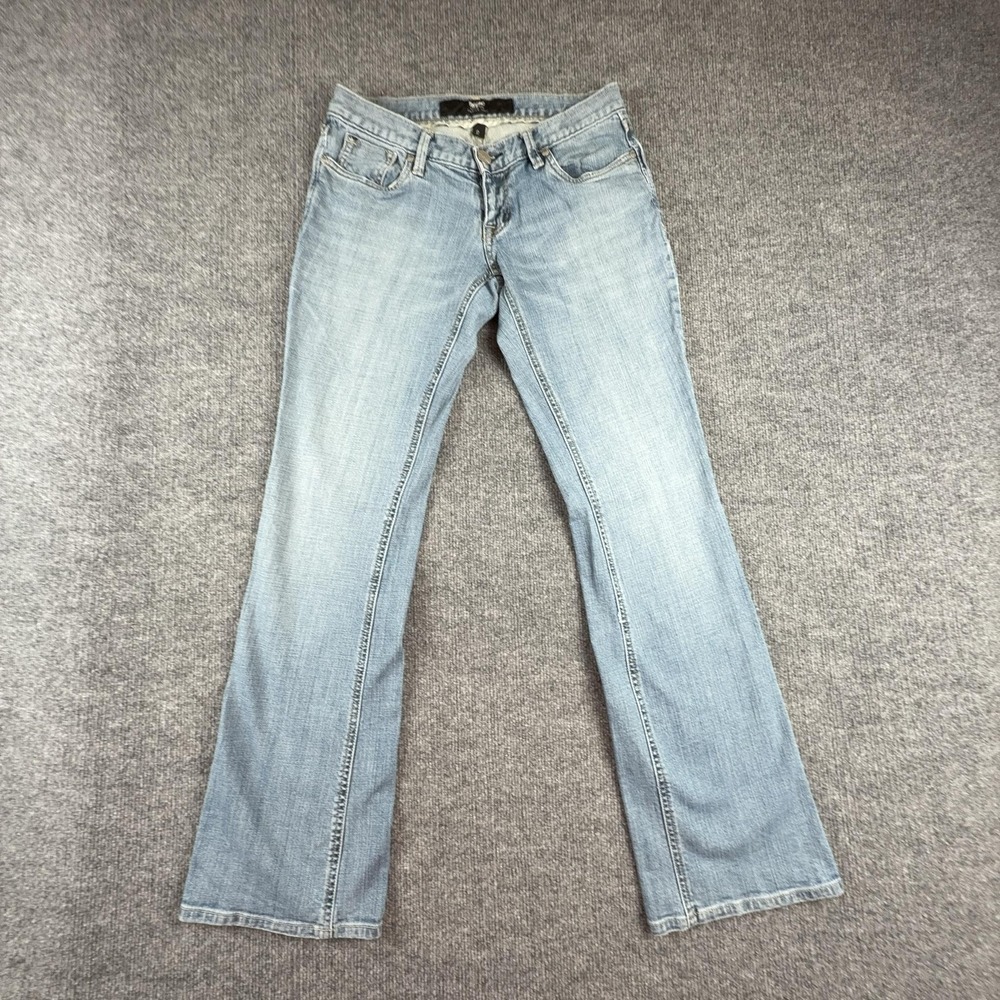Mossimo Jeans Womens 2 Light Wash Low Rise Bootcut Stretch Denim Pants